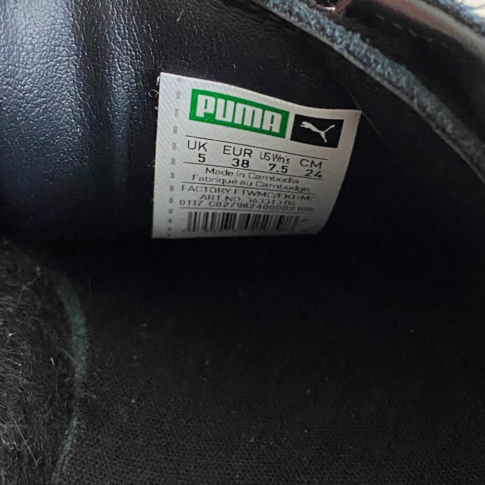 Black Sparkle Platform Puma Sneakers - Picture 8 of 8